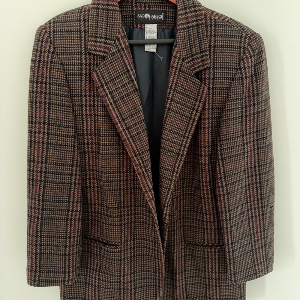 Sag Harbor Women's Plaid Blazer - Multi Color